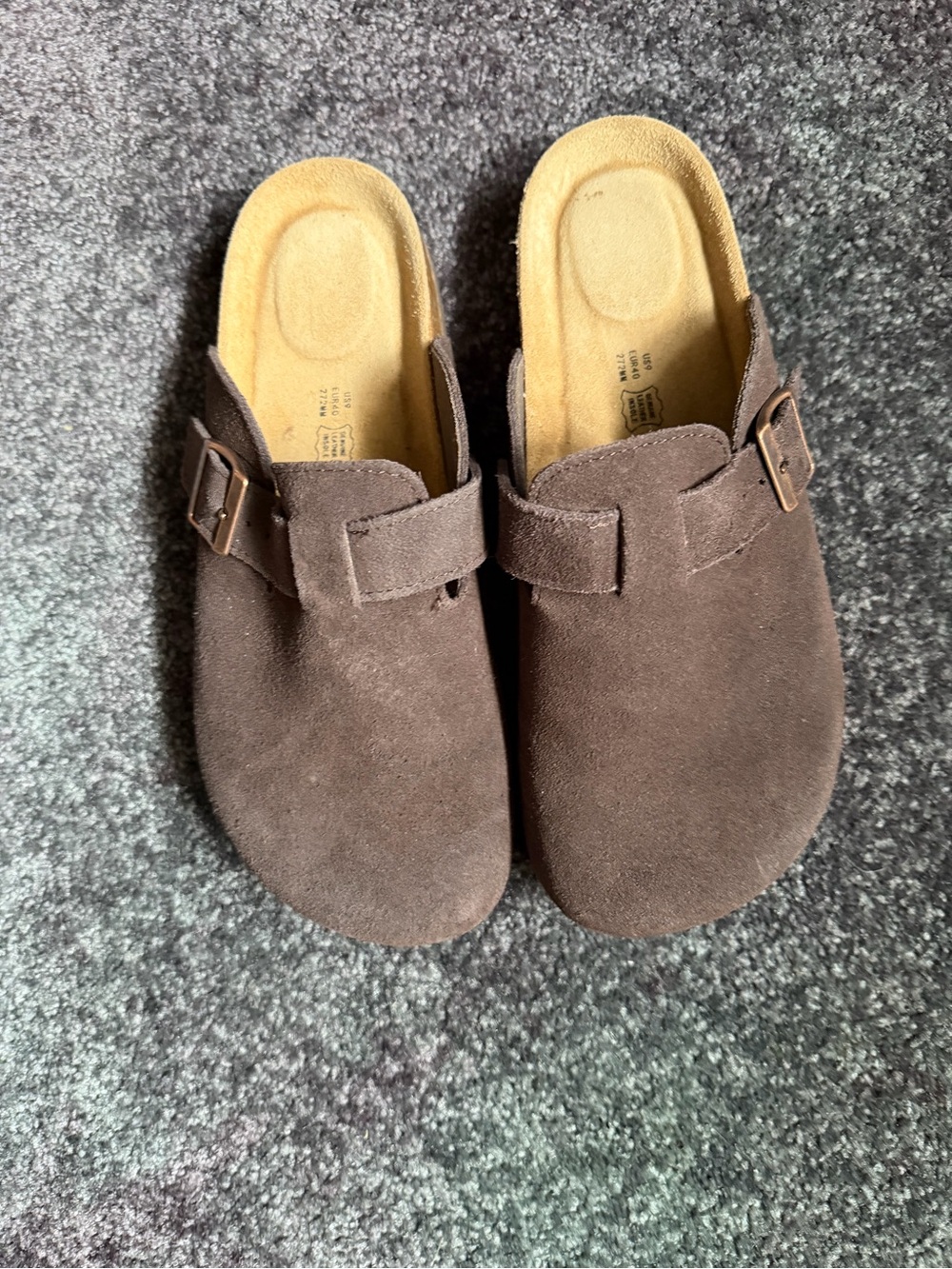 Women's Project Cloud Brown suede clogs size 9